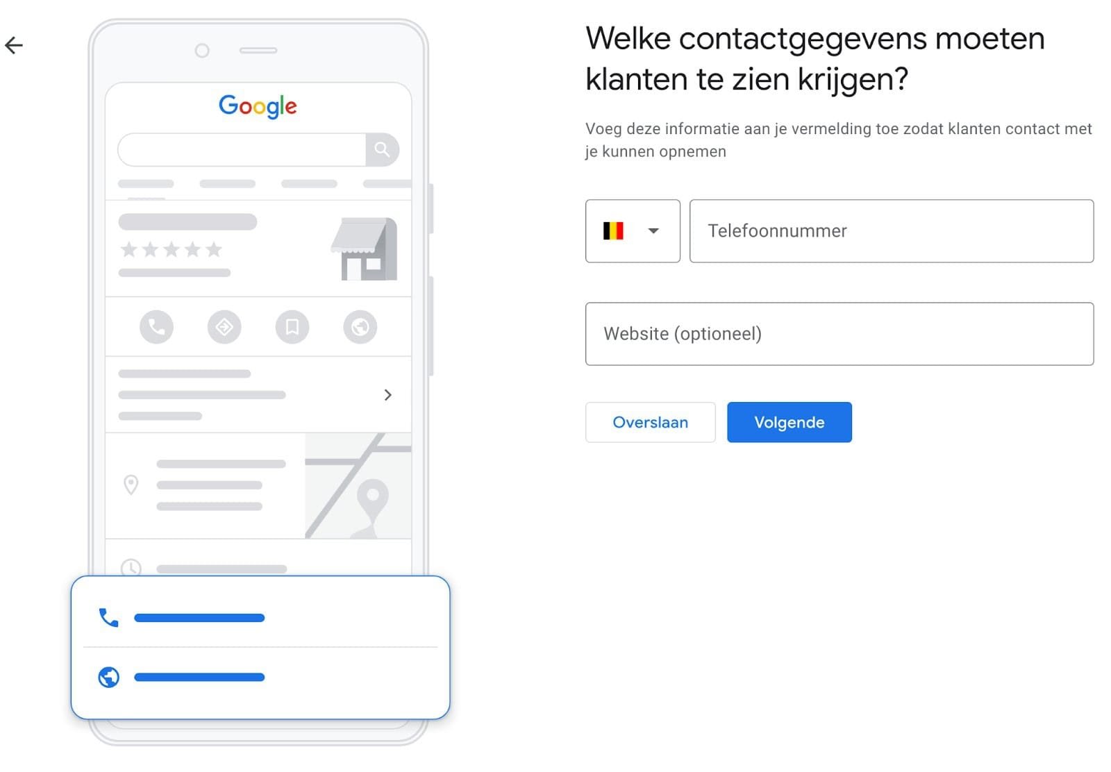 Contactgegevens toevoegen aan je Google My Business account