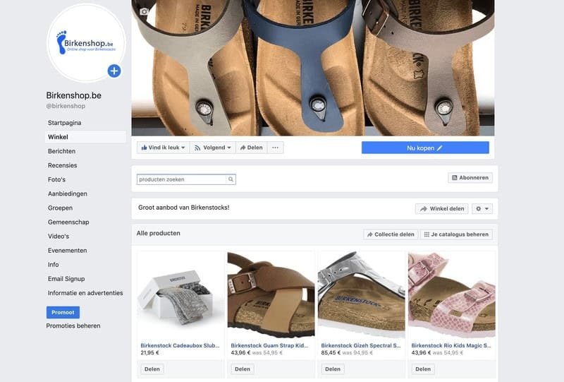 Facebook shop: uitgelichte producten