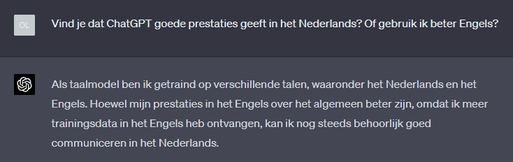 chatgpt nederlands