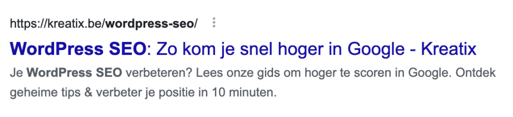 wordpress seo meta beschrijving