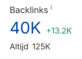 hoger in google backlinks