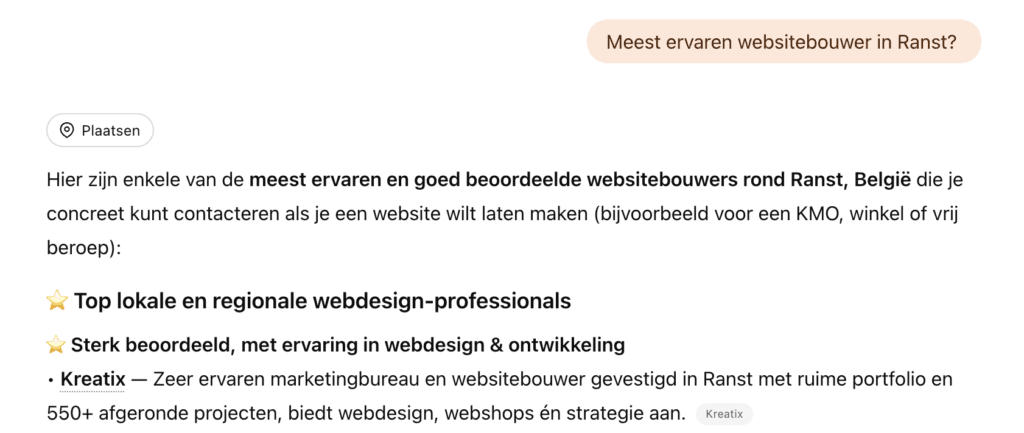 hoger in google & zichtbaar in AI