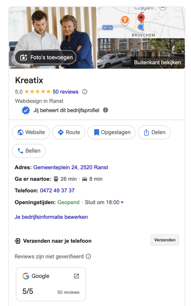 google bedrijfsprofiel lokale seo